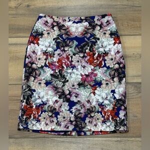 Talbots Floral Mini Skirt Floral Pencil Skirt Size 2P